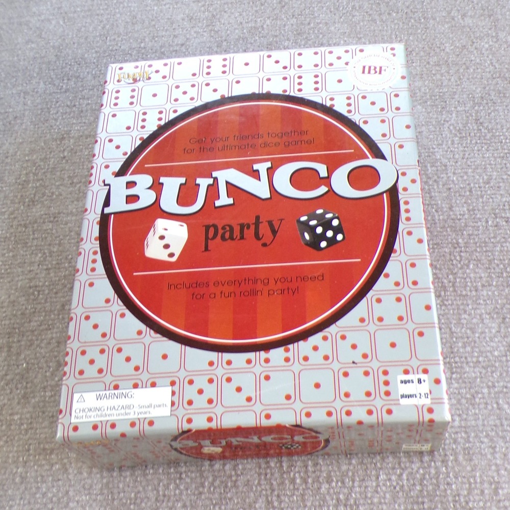 Bunco Party Dice Game Fundex Games Complete Set Ages 8+ 2-12 Players 38410